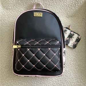 Betsey Johnson LBessie Small Backpack with Hangoff, NWT